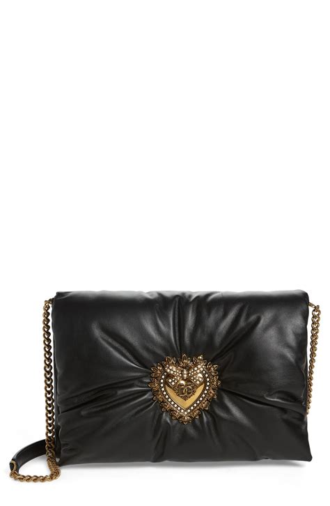 Dolce&Gabbana Devotion Logo Heart Puffy Leather 